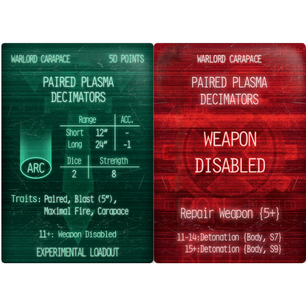 Paired Carapace Plasma Reapers (Large)