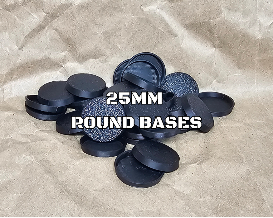 25mm Round Plastic Base