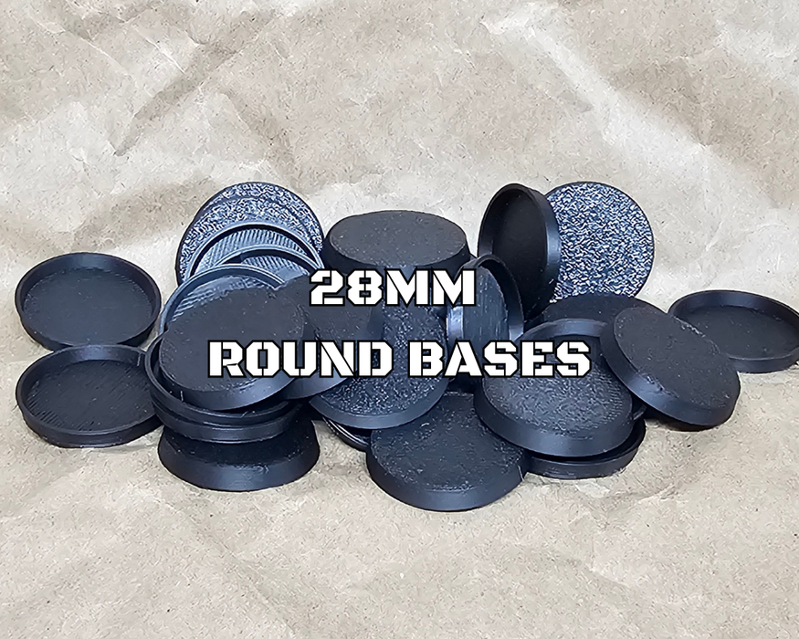 28mm Round Plastic Base