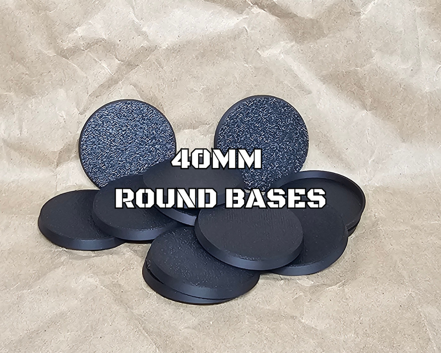 40mm Round Plastic Base