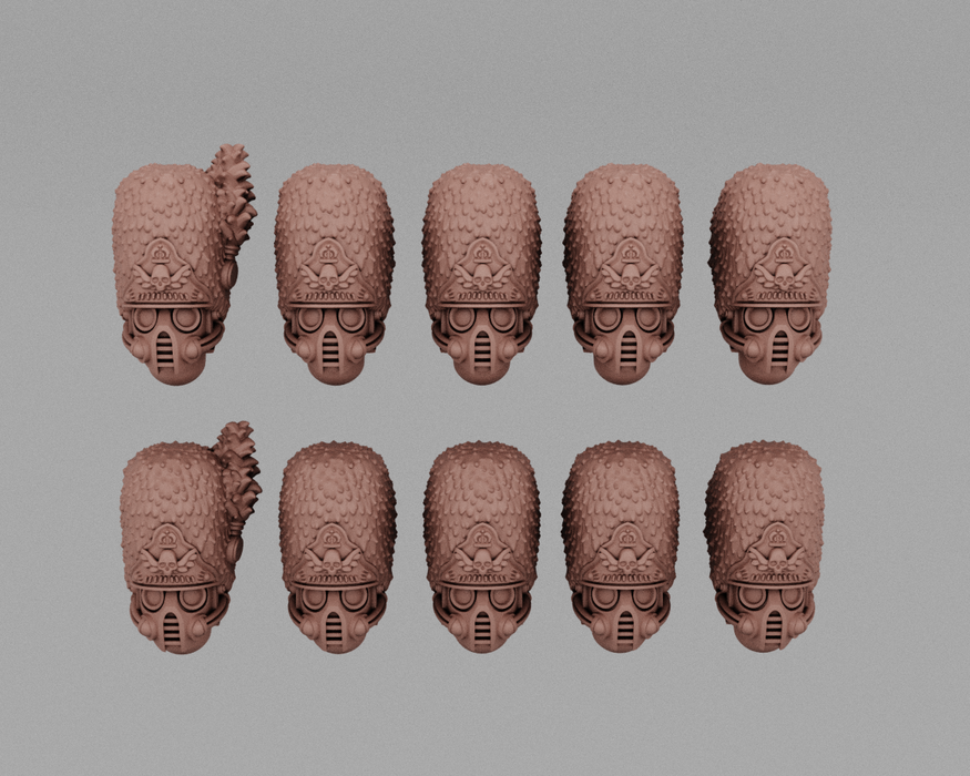 Bearskin & Sci-Fi Gas Masks | Human Infantry Heads