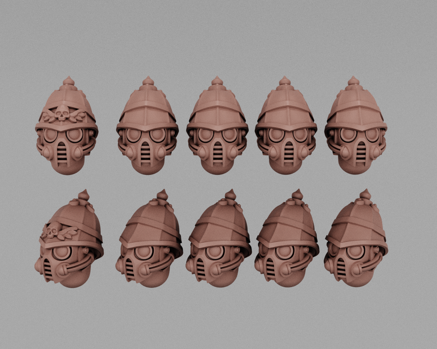 British Space Troopers | Human Infantry Heads