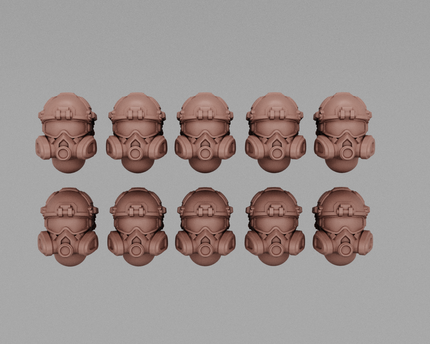 CBRN Helmets | Human Infantry Heads