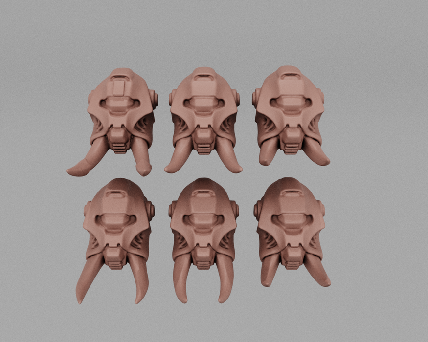 Cyclopean Heavy Tusked Helmets
