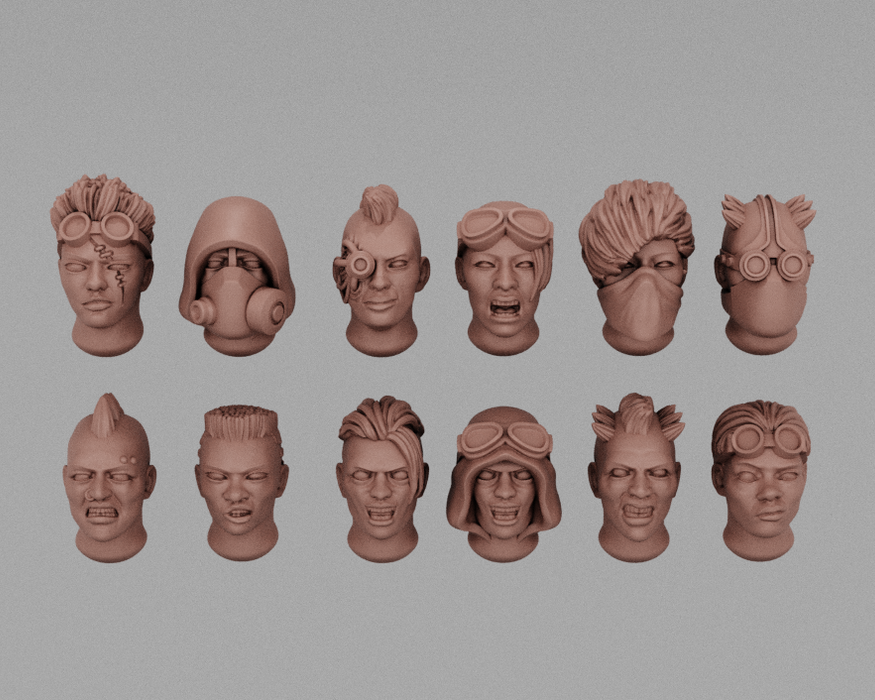 Hive Gangers Female | Human Infantry Heads