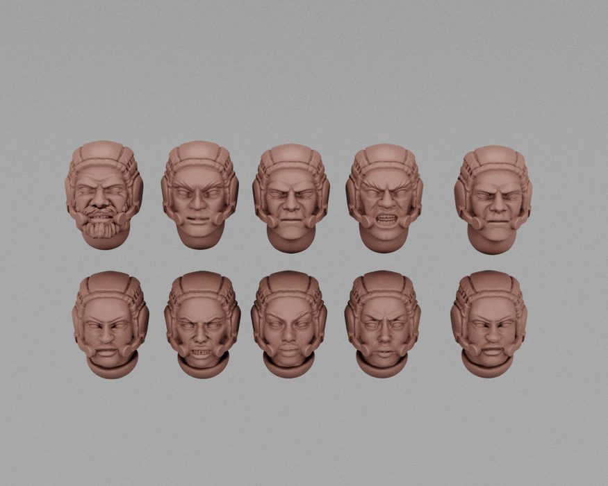 NASA-Punk Cowls | Human Infantry Heads