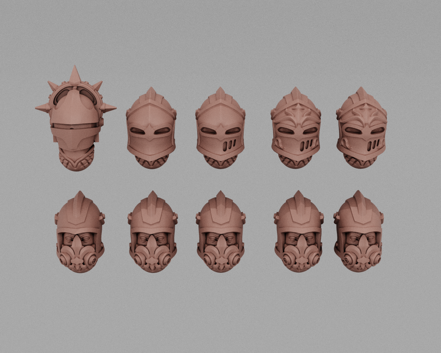 Sisters of the Armored Rose | Human Infantry Heads