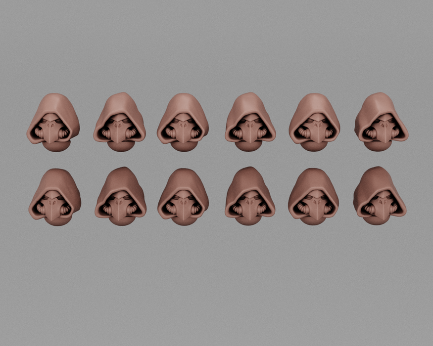 Rook Hooded Beak Helmets