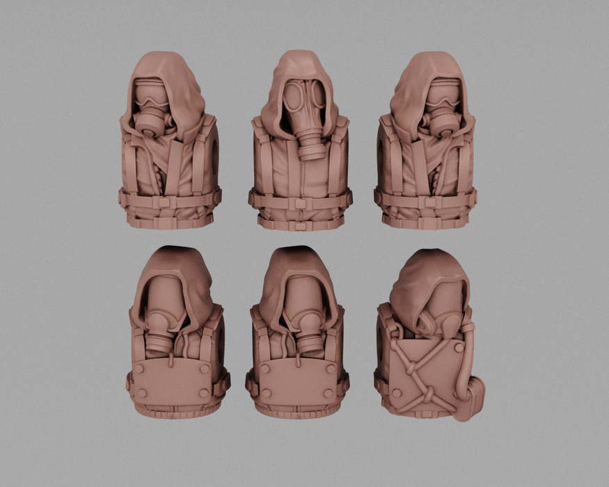 Post Apocalyptic Gas Mask Bodies | Human Infantry