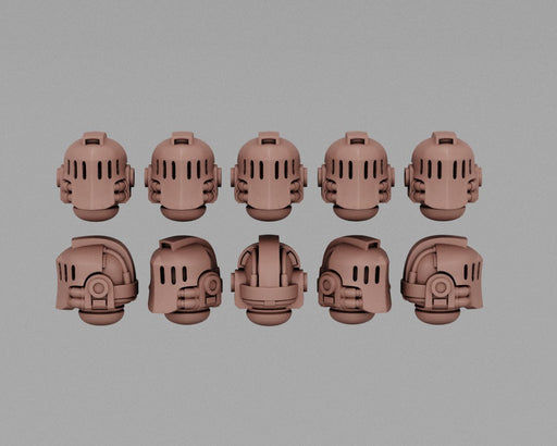 Armored Heads for Aggressive Gravity Knights - Resin Munitorum