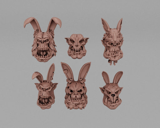 Easter Bunny Boyz Heads - Resin Munitorum