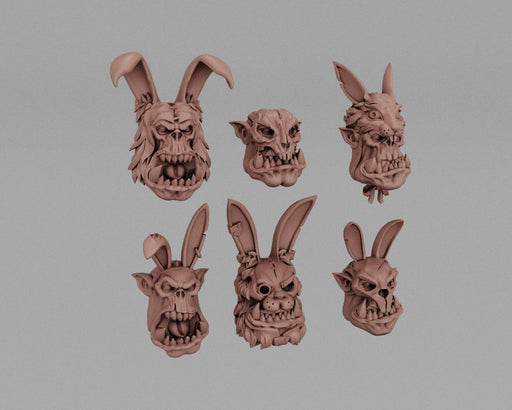 Easter Bunny Boyz Heads - Resin Munitorum