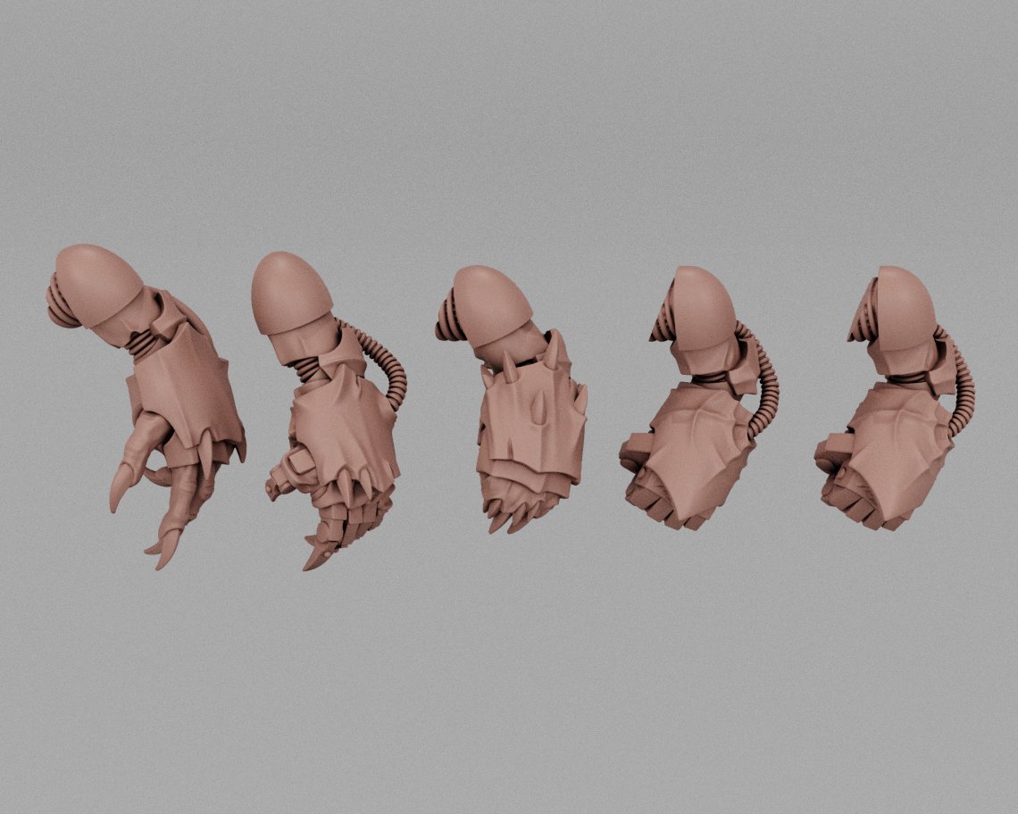 Mutated Knight Corrupted Power Fists — Resin Munitorum