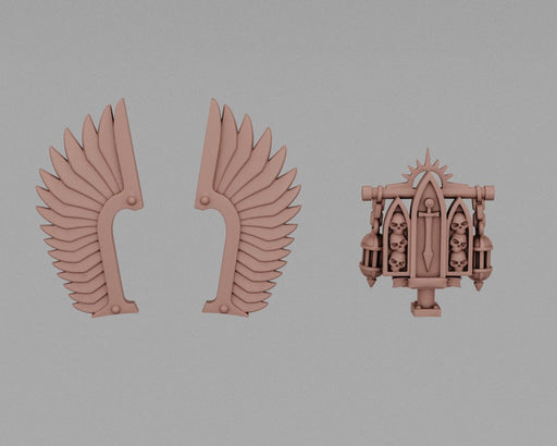 Eternal Pilgrim Heavy Armor Wings & Flag Icon Kit - Resin Munitorum