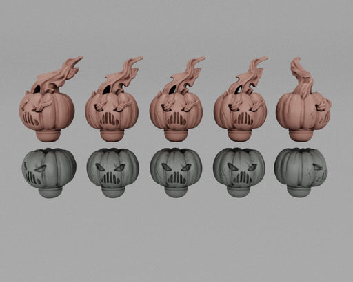 Spooky Legion Pumpkin Heads - Resin Munitorum