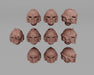 Traitor Legion Helmeted Heads [10] - Resin Munitorum