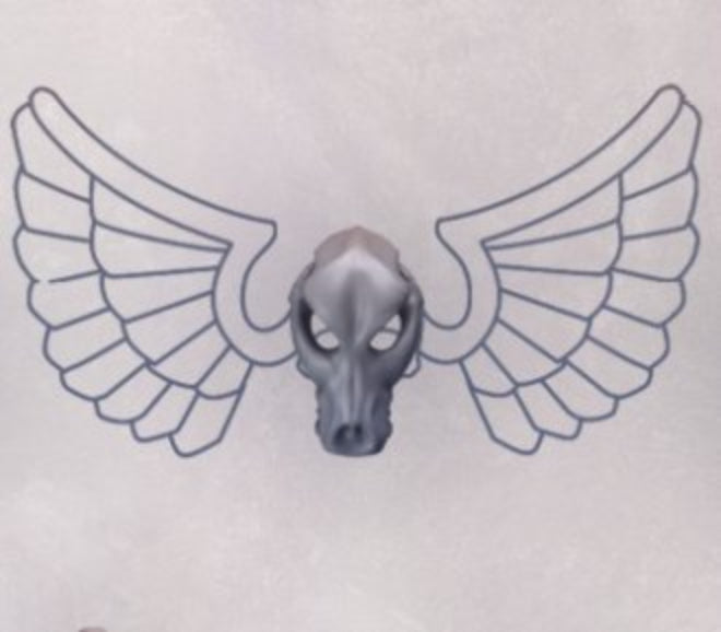 Viking Wolf Skull Chest Icon [20] - Resin Munitorum